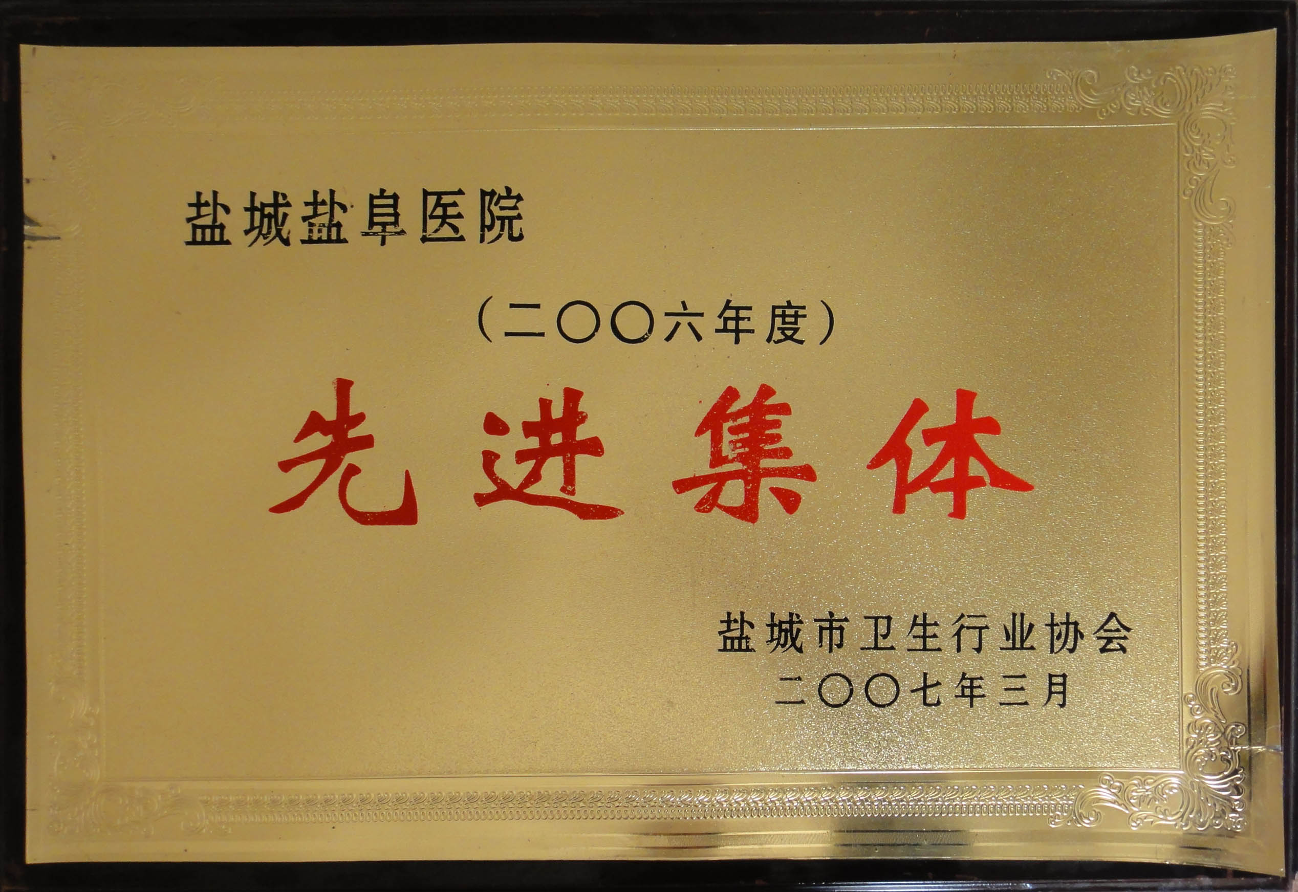 2006年度鹽城市衛生行業先進集體