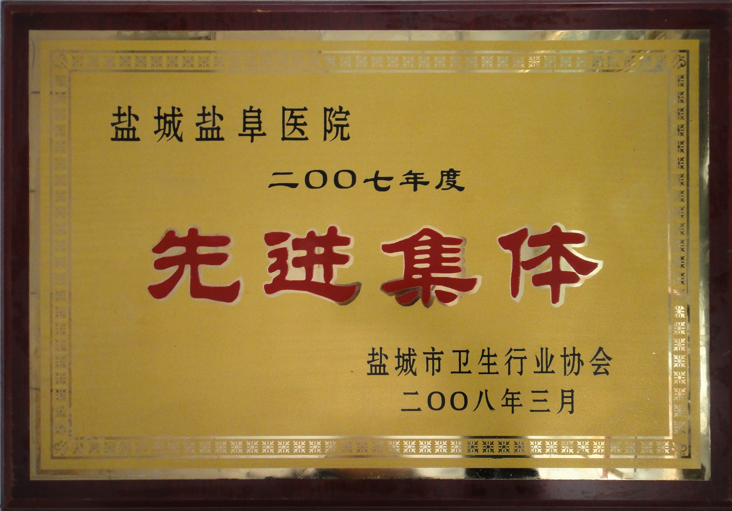 2007年度鹽城市衛生行業先進集體